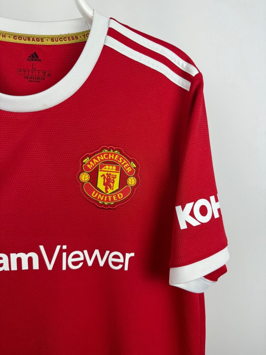 Cristiano Ronaldo - Manchester United 2021/22 hjemmebane trøje L 🇵🇹 Fodboldshoppen_dk 4