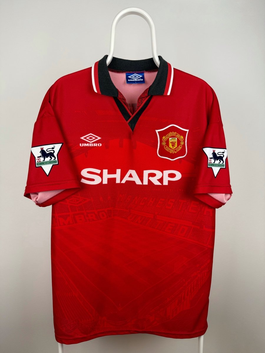 David Beckham - Manchester United 1995/96 hjemmebane trøje L 🏴 Fodboldshoppen_dk 2