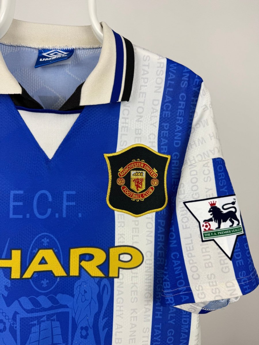 David Beckham - Manchester United 1995/96 udebane trøje L 🏴 Fodboldshoppen_dk 4