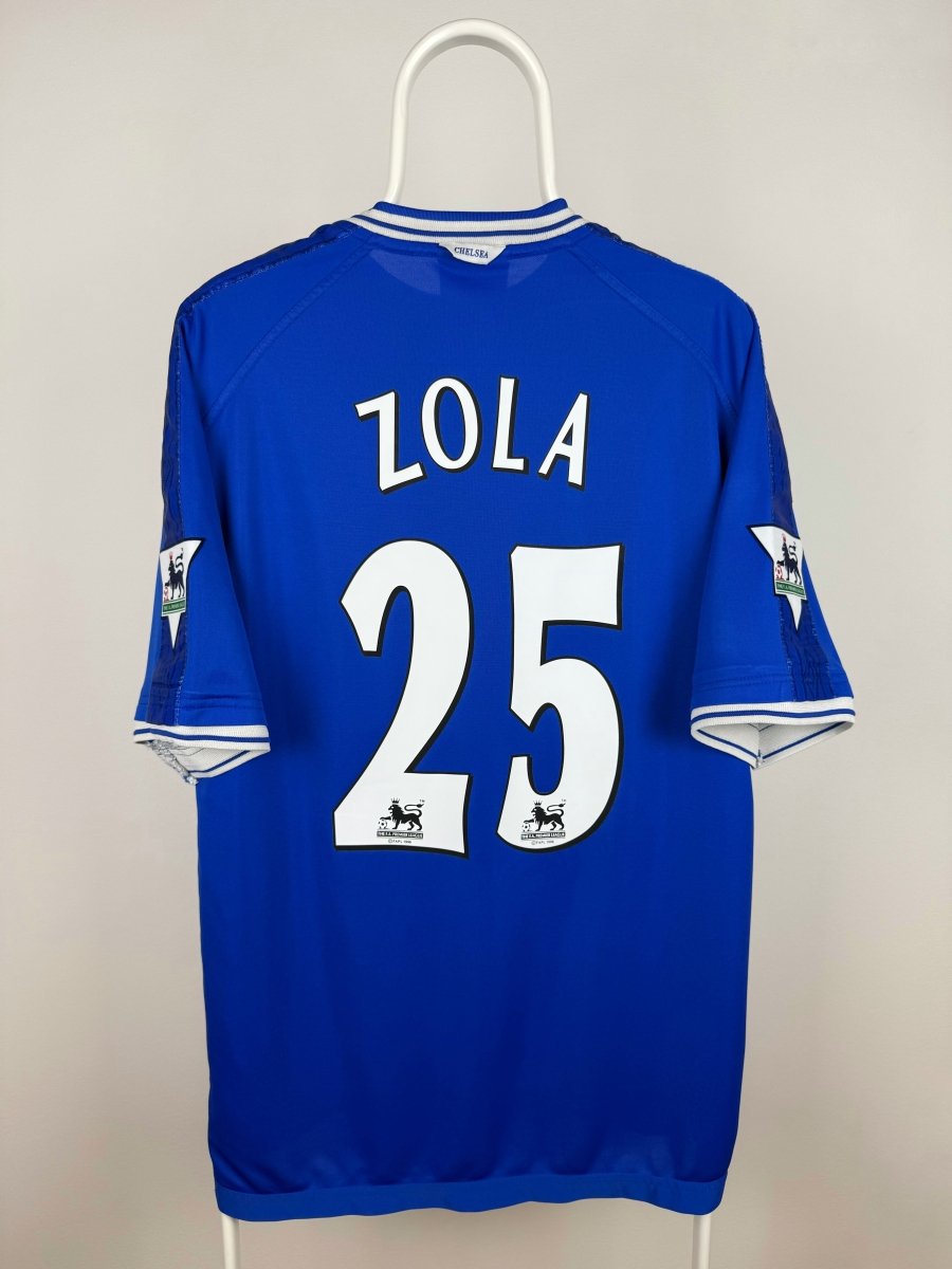 Gianfranco Zola - Chelsea 1999/01 hjemmebane trøje XL 🇮🇹 Fodboldshoppen_dk 1