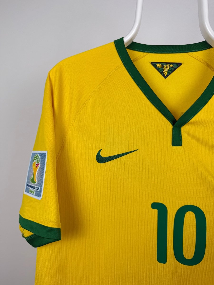 Neymar Jr. - Brasilien 2014 hjemmebane trøje L 🇧🇷 Fodboldshoppen_dk 3