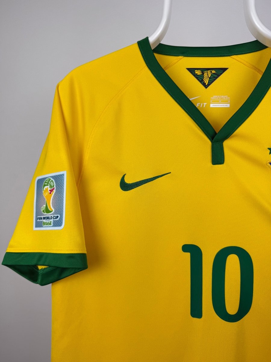 Neymar Jr. - Brasilien 2014 hjemmebane trøje M 🇧🇷 Fodboldshoppen_dk 3