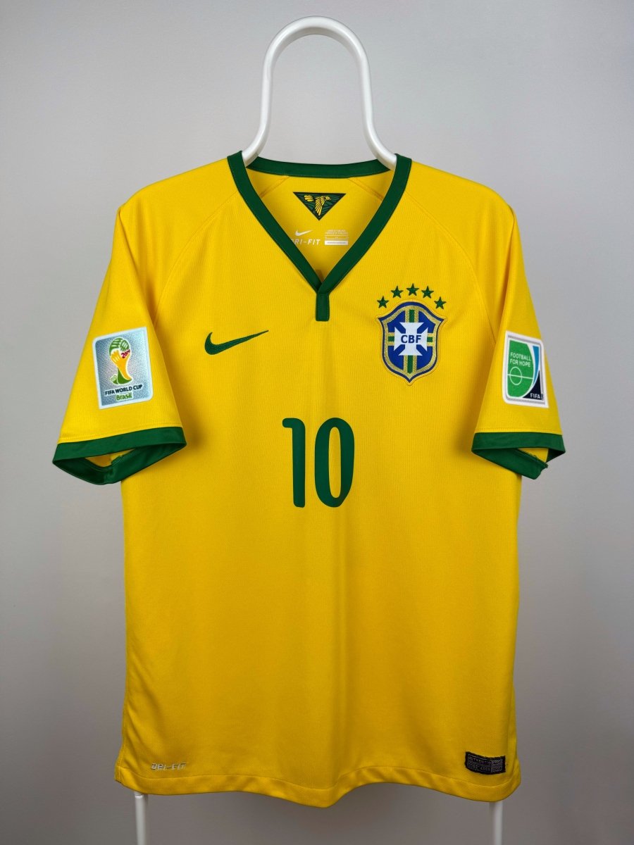 Neymar Jr. - Brasilien 2014 hjemmebane trøje M 🇧🇷 Fodboldshoppen_dk 2