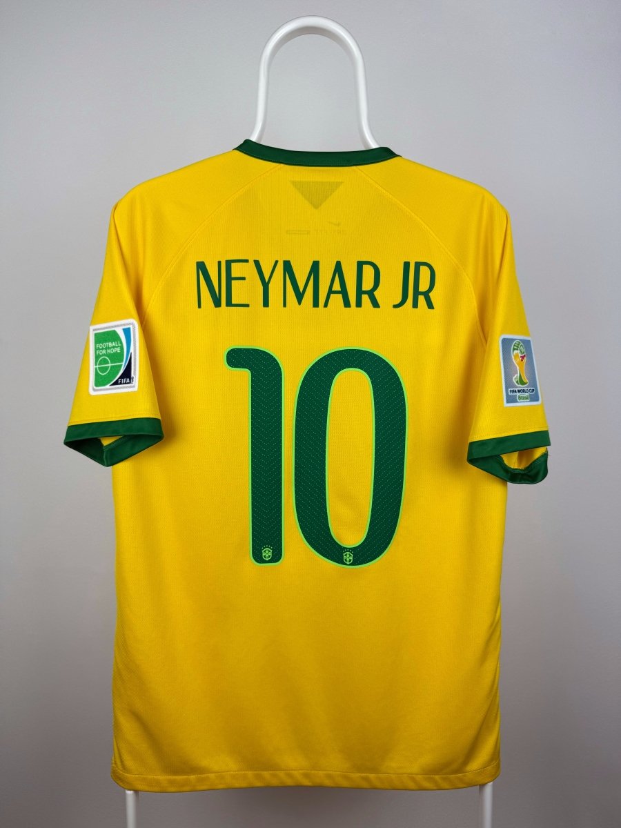 Neymar Jr. - Brasilien 2014 hjemmebane trøje M 🇧🇷 Fodboldshoppen_dk 1