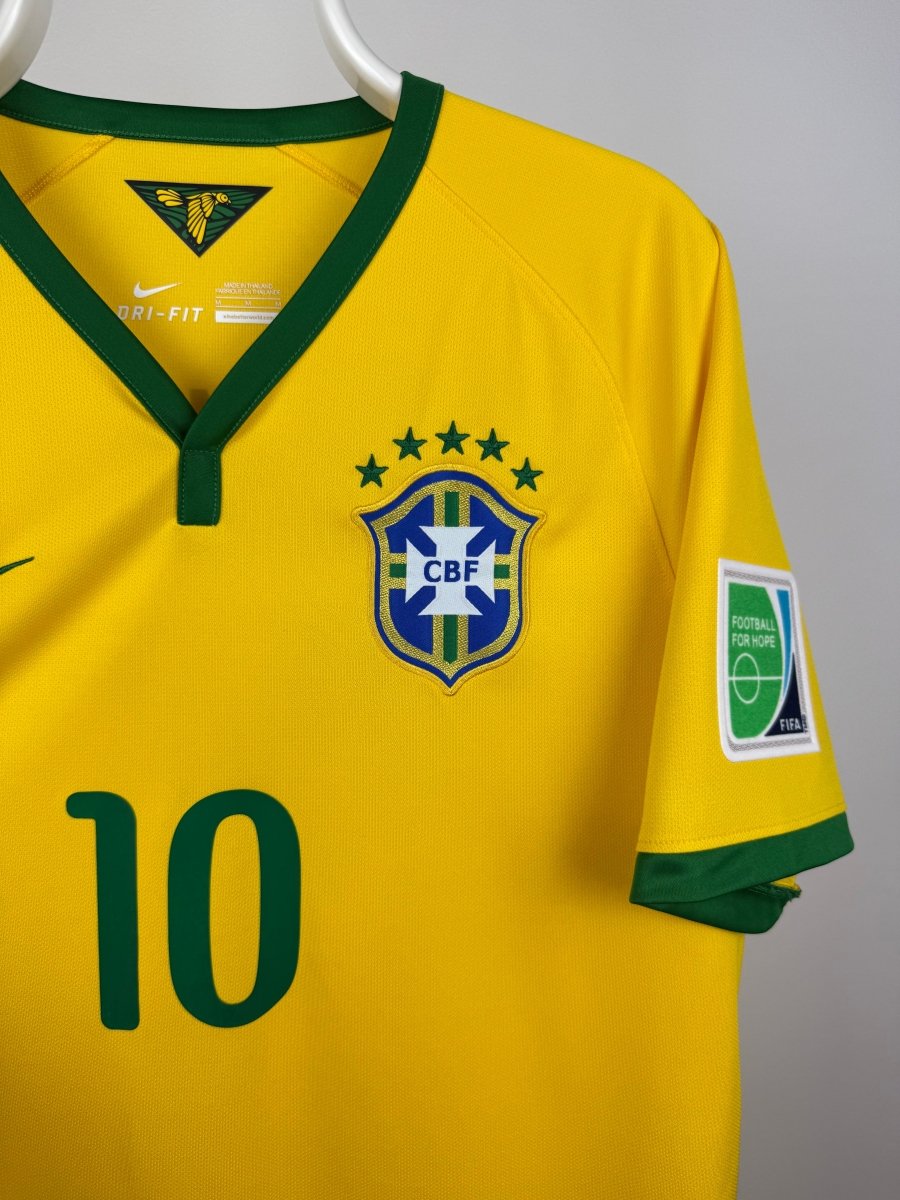 Neymar Jr. - Brasilien 2014 hjemmebane trøje M 🇧🇷 Fodboldshoppen_dk 4