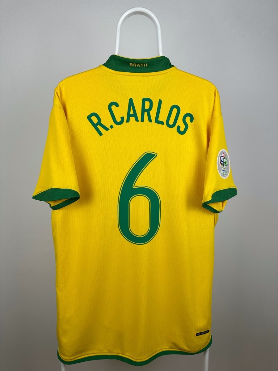 Roberto Carlos - Brasilien 2006 hjemmebane trΓΈje XL π§π· Fodboldshoppen_dk 1