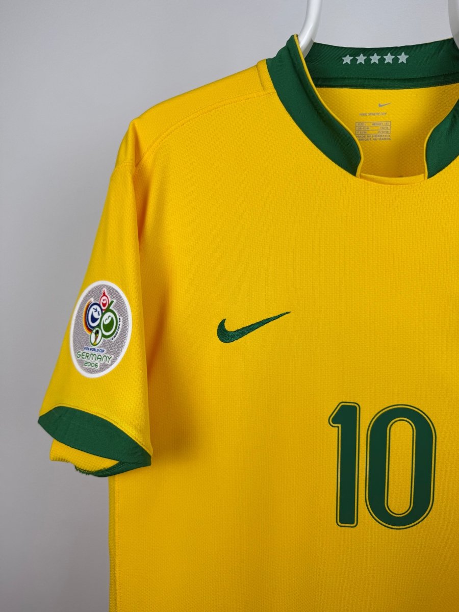 Ronaldinho - Brasilien 2006 hjemmebane trøje L 🇧🇷 Fodboldshoppen_dk 3