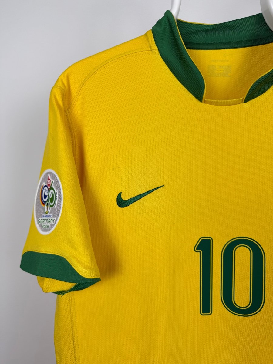 Ronaldinho - Brasilien 2006 hjemmebane trøje M 🇧🇷 Fodboldshoppen_dk 3