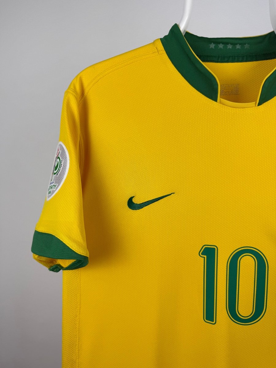 Ronaldinho - Brasilien 2006 hjemmebane trøje M 🇧🇷 Fodboldshoppen_dk 3