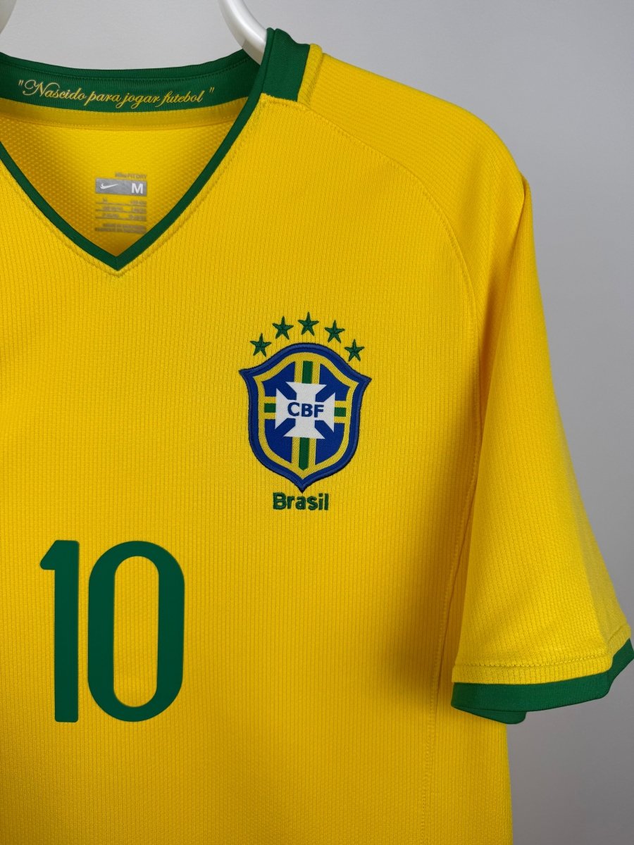 Ronaldinho - Brasilien 2008 hjemmebane trøje M 🇧🇷 Fodboldshoppen_dk 4