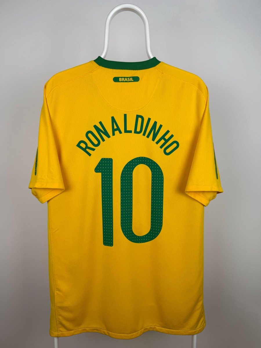 Ronaldinho - Brasilien 2010 hjemmebane trøje L 🇧🇷 Fodboldshoppen_dk 1