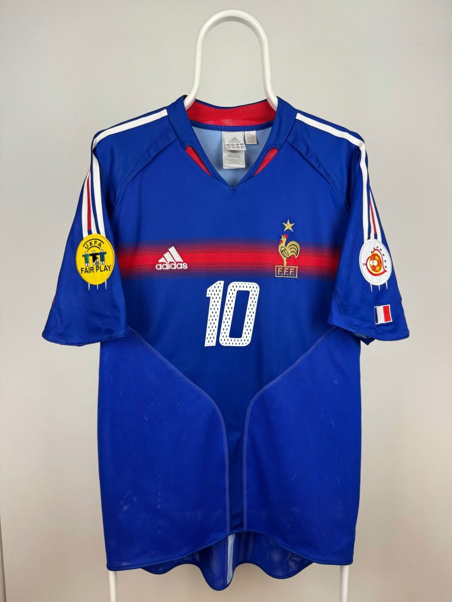 Zinedine Zidane - Frankrig 2004 hjemmebane trøje L 🇫🇷 Fodboldshoppen_dk 2