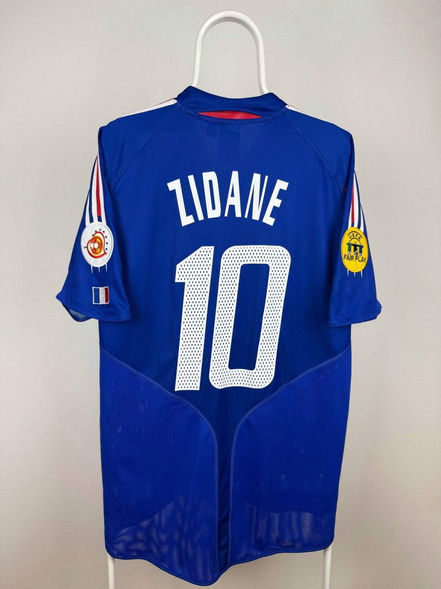 Zinedine Zidane - Frankrig 2004 hjemmebane trøje L 🇫🇷 Fodboldshoppen_dk 1
