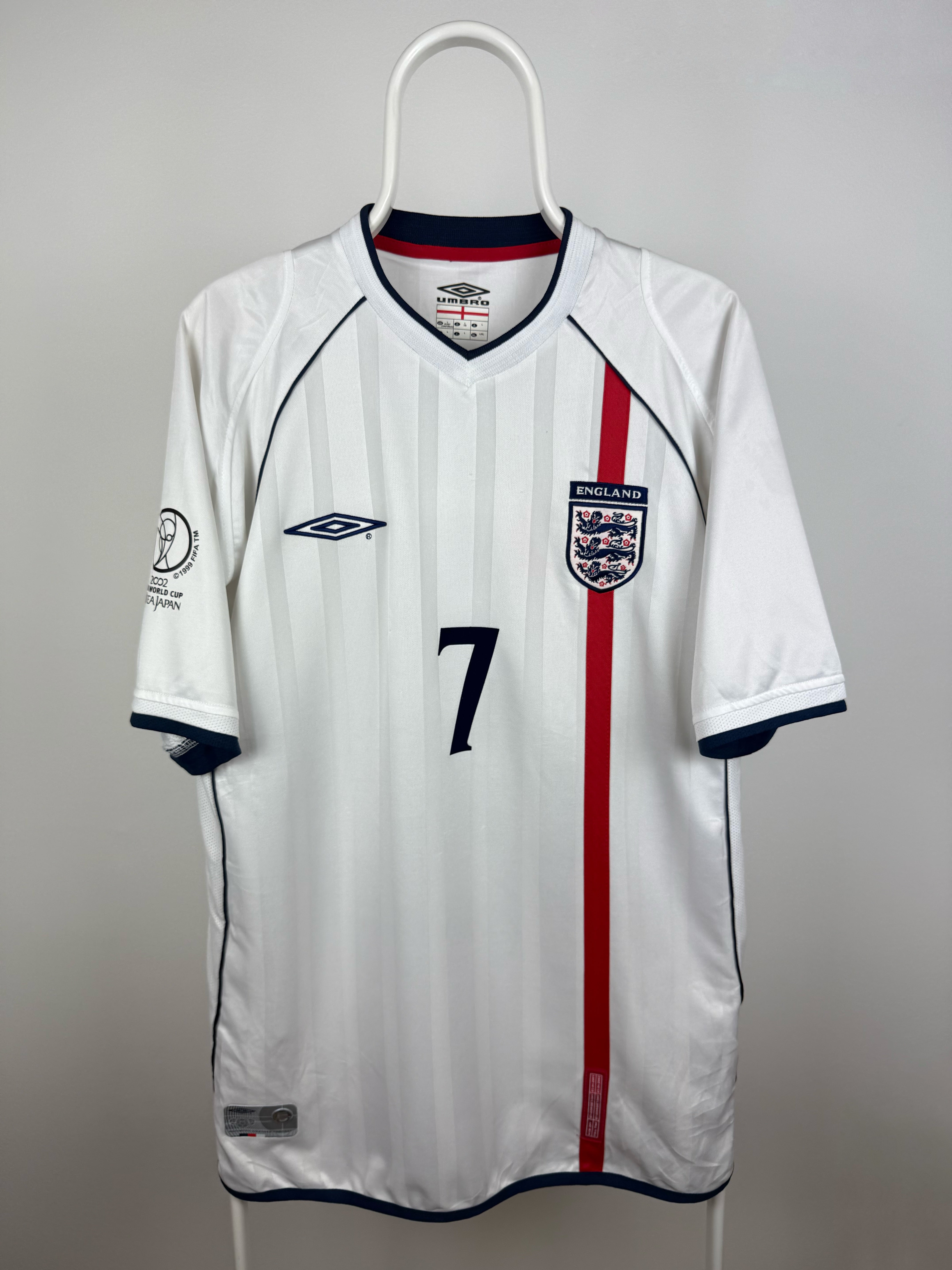 David Beckham - England 2002 hjemmebane trøje L 🏴󠁧󠁢󠁥󠁮󠁧󠁿