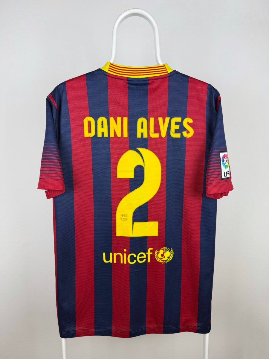 Daniel Alves - FC Barcelona 2013/14 hjemmebane trøje M 🇧🇷 Fodboldshoppen_dk 1