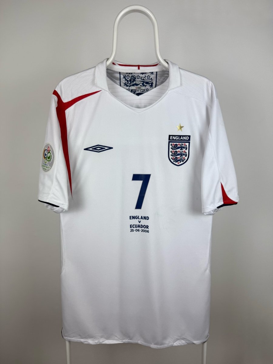 David Beckham - England 2006 hjemmebane trøje XL 🏴󠁧󠁢󠁥󠁮󠁧󠁿 Fodboldshoppen_dk 2
