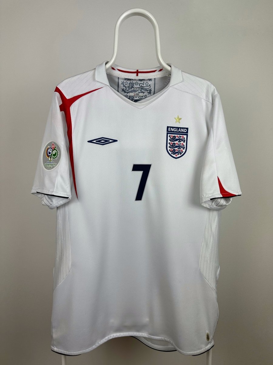 David Beckham - England 2006 hjemmebane trøje L 🏴󠁧󠁢󠁥󠁮󠁧󠁿 Fodboldshoppen_dk 2