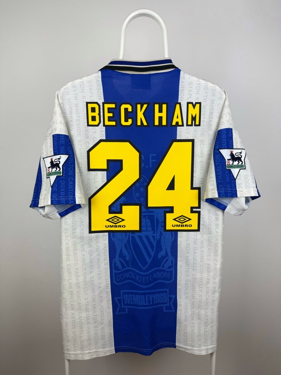 David Beckham - Manchester United 1995/96 udebane trøje L 🏴󠁧󠁢󠁥󠁮󠁧󠁿 Fodboldshoppen_dk 1