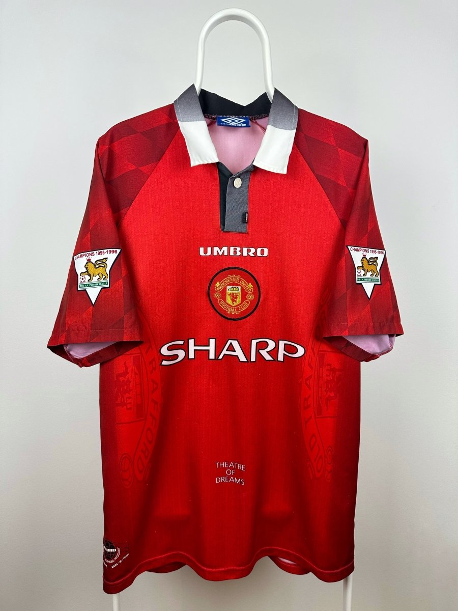 David Beckham - Manchester United 1996/97 hjemmebane trøje XL 🏴󠁧󠁢󠁥󠁮󠁧󠁿 Fodboldshoppen_dk 2