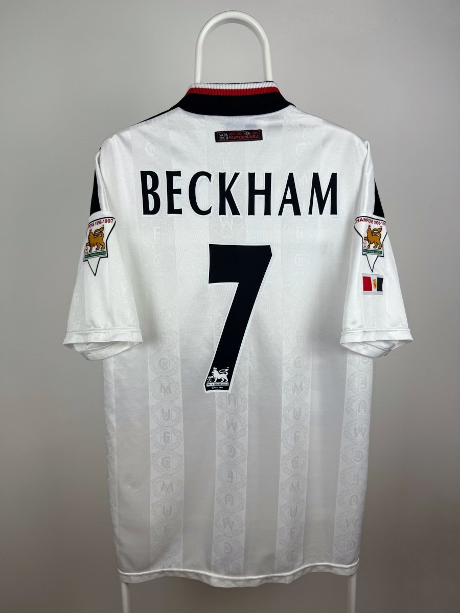 David Beckham - Manchester United 1997/98 udebane trøje XL 🏴󠁧󠁢󠁥󠁮󠁧󠁿 Fodboldshoppen_dk 1