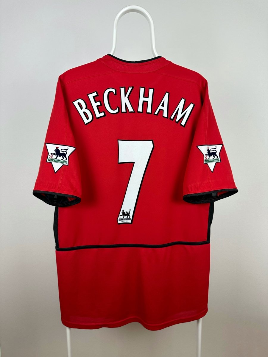 David Beckham - Manchester United 2002/03 hjemmebane trøje L 🏴󠁧󠁢󠁥󠁮󠁧󠁿 Fodboldshoppen_dk 1