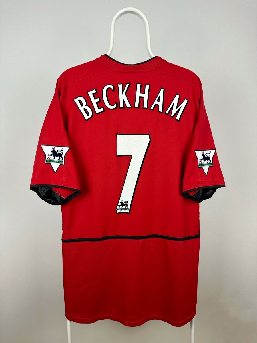 David Beckham - Manchester United 2002/03 hjemmebane trøje XL 🏴󠁧󠁢󠁥󠁮󠁧󠁿 Fodboldshoppen_dk 1