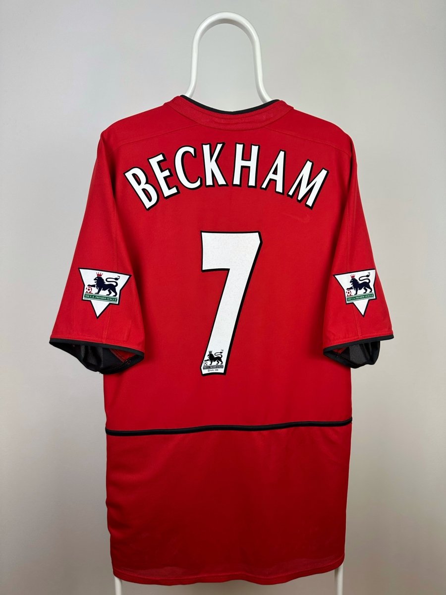 David Beckham - Manchester United 2002/03 hjemmebane trøje XL 🏴󠁧󠁢󠁥󠁮󠁧󠁿 Fodboldshoppen_dk 1