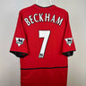 David Beckham - Manchester United 2002/03 hjemmebane trøje XL 🏴󠁧󠁢󠁥󠁮󠁧󠁿 Fodboldshoppen_dk 1