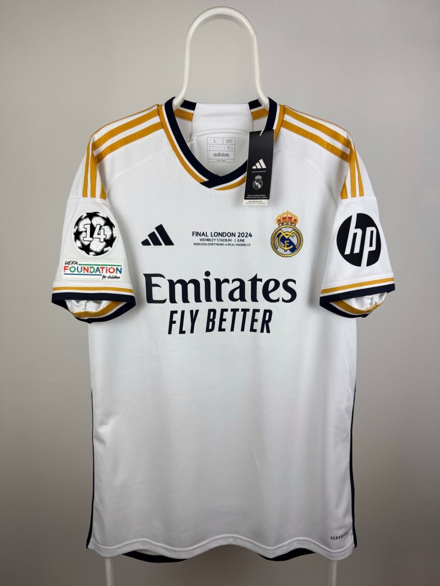 Jude Bellingham - Real Madrid 2023/24 hjemmebane trøje L 🏴󠁧󠁢󠁥󠁮󠁧󠁿 Fodboldshoppen_dk 2