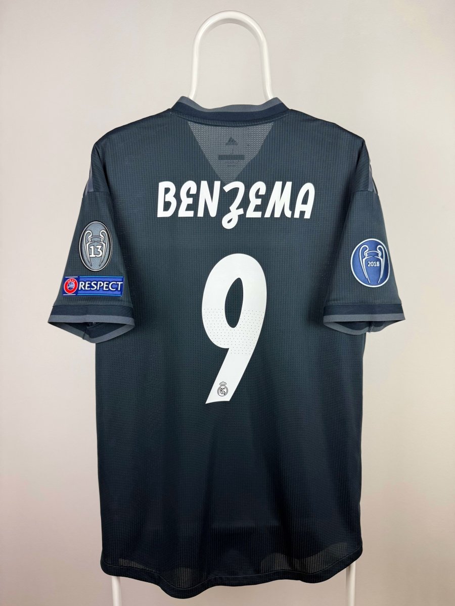 Karim Benzema - Real Madrid 2018/19 udebane trøje L AUTHENTIC 🇫🇷 Fodboldshoppen_dk 1