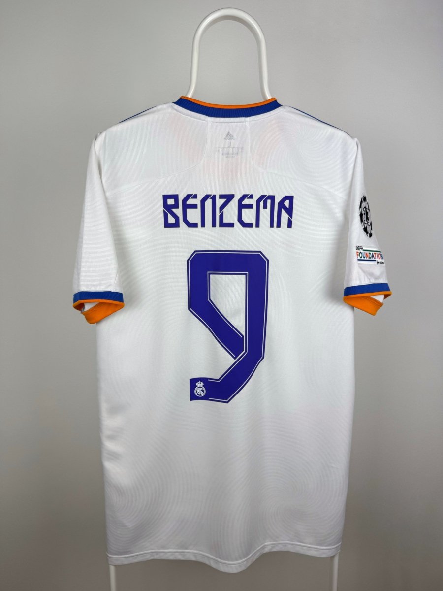 Karim Benzema - Real Madrid 2021/22 hjemmebane trøje L 🇫🇷 Fodboldshoppen_dk 1