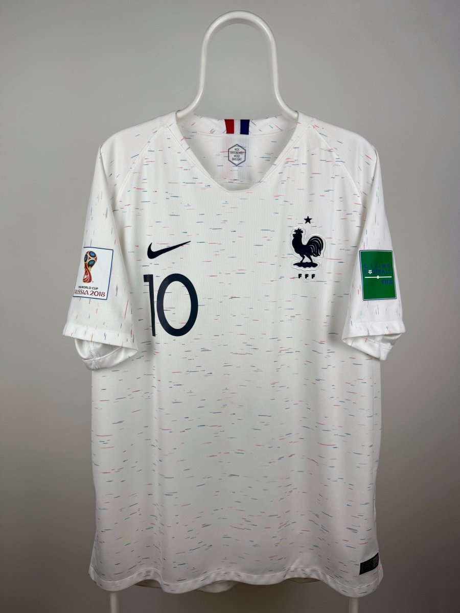 Kylian Mbappe - Frankrig 2018 udebane trøje XL 🇫🇷 Fodboldshoppen_dk 2