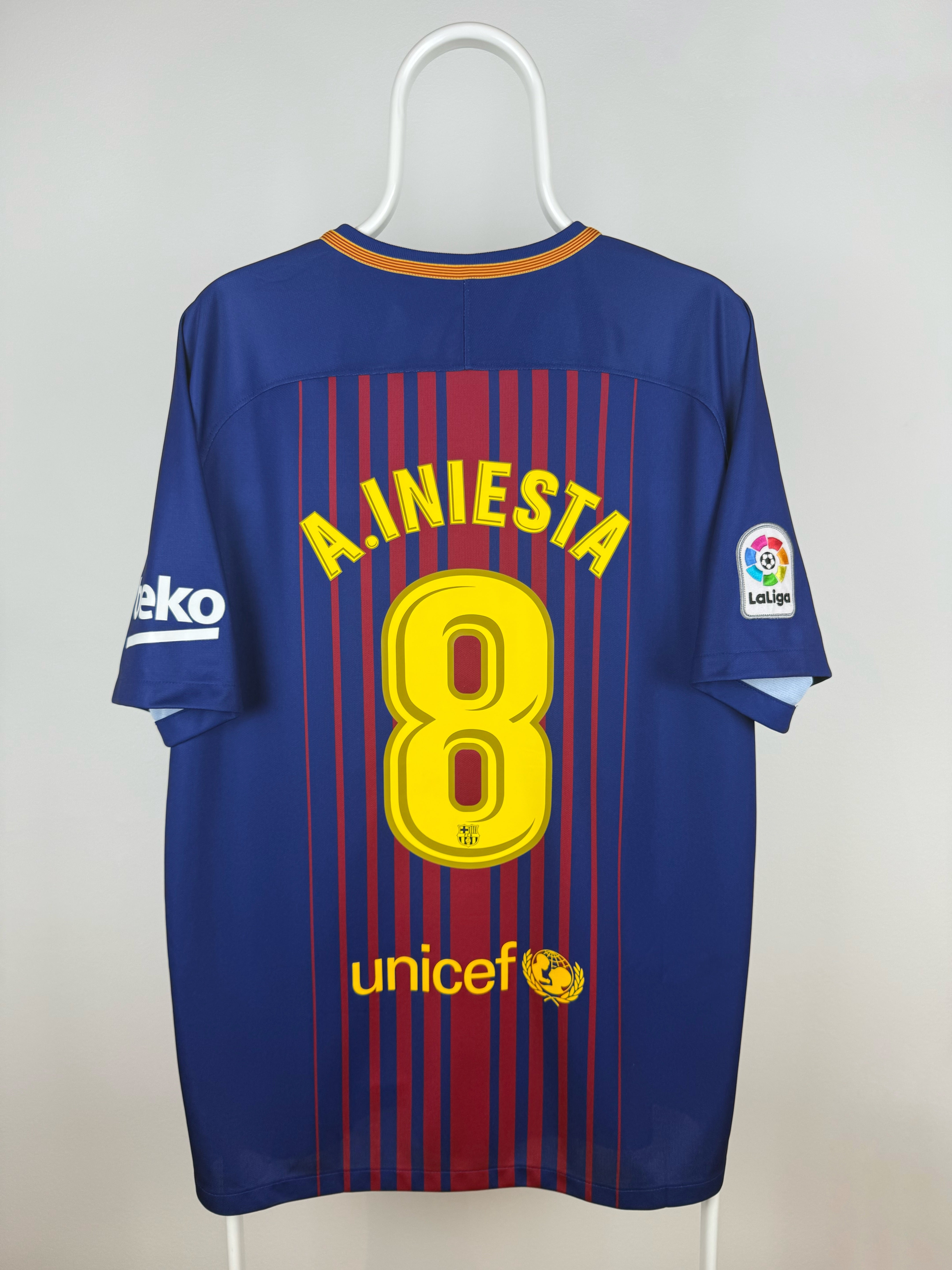 Andres Iniesta - FC Barcelona 2017/18 hjemmebane trøje XL 🇪🇸