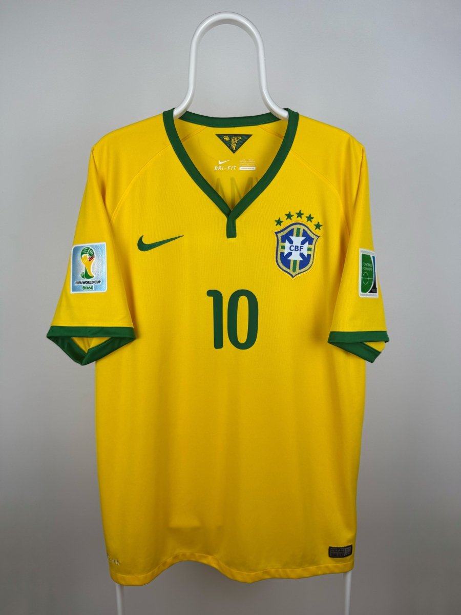 Neymar Jr. - Brasilien 2014 hjemmebane trøje XL 🇧🇷 Fodboldshoppen_dk 2