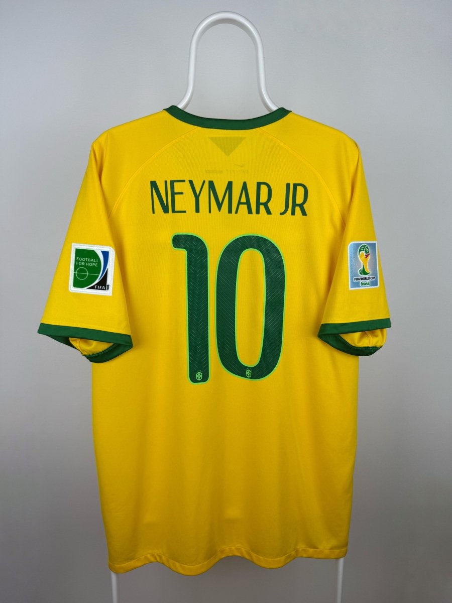Neymar Jr. - Brasilien 2014 hjemmebane trøje XL 🇧🇷 Fodboldshoppen_dk 1