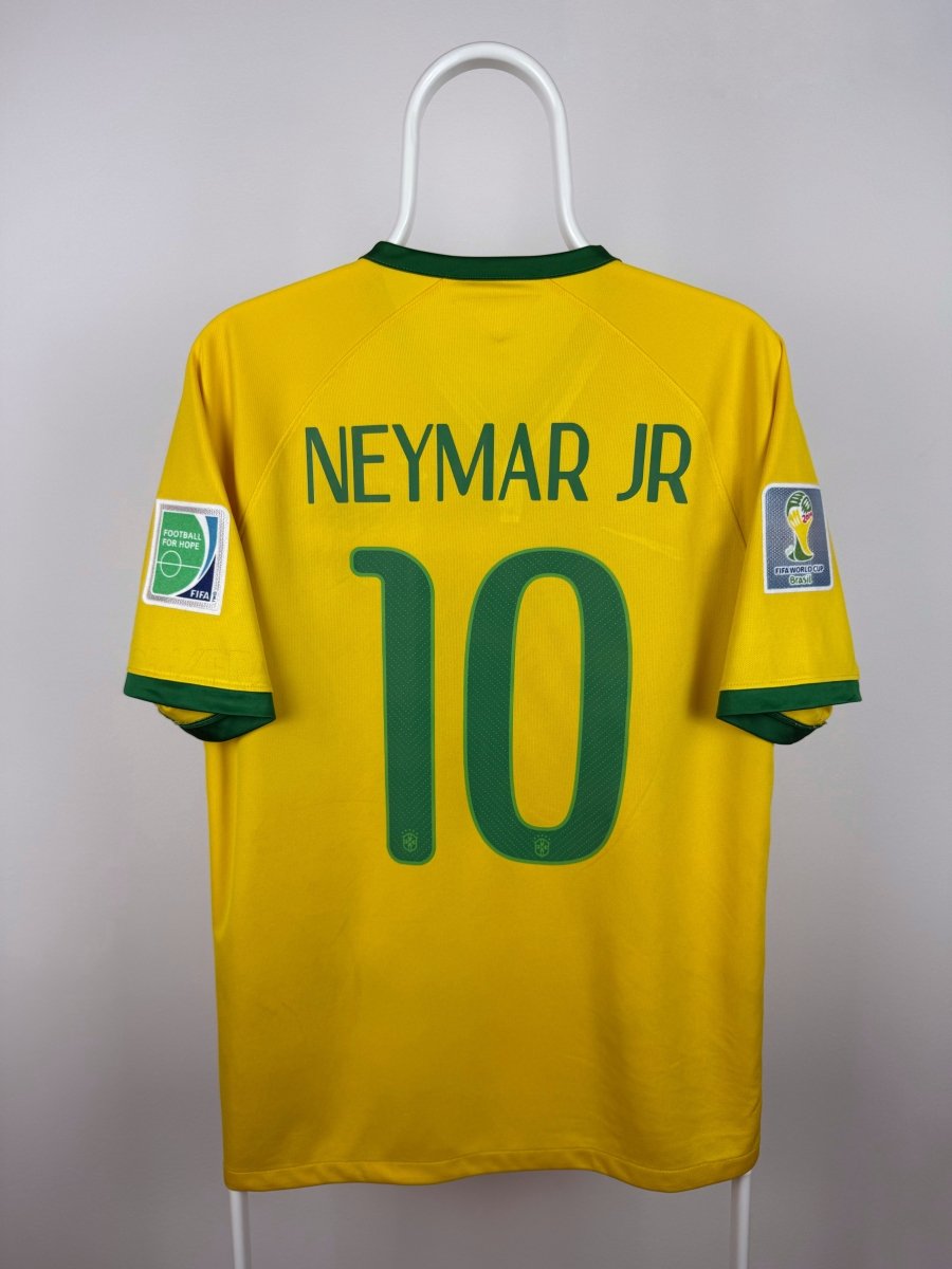 Neymar Jr. - Brasilien 2014 hjemmebane trøje M 🇧🇷 Fodboldshoppen_dk 1