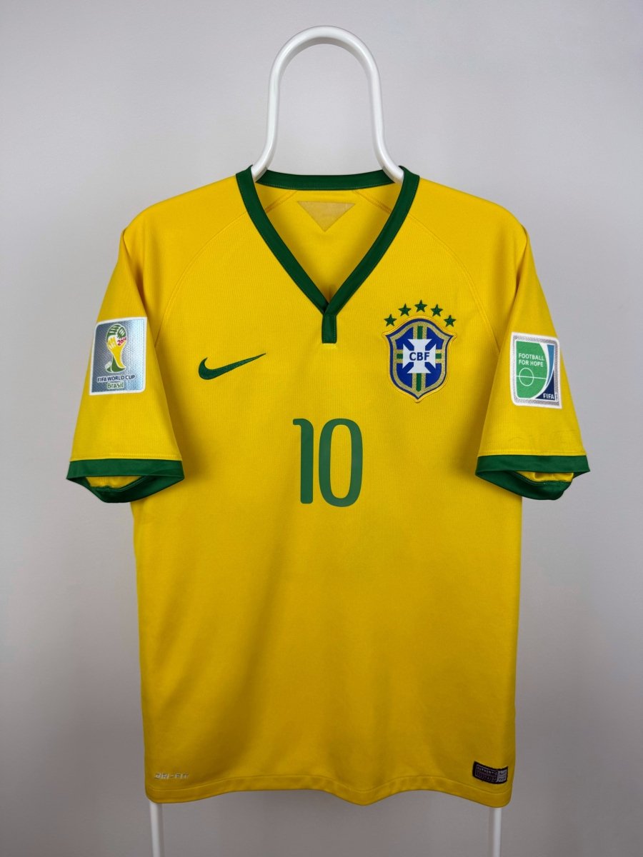 Neymar Jr. - Brasilien 2014 hjemmebane trøje M 🇧🇷 Fodboldshoppen_dk 2
