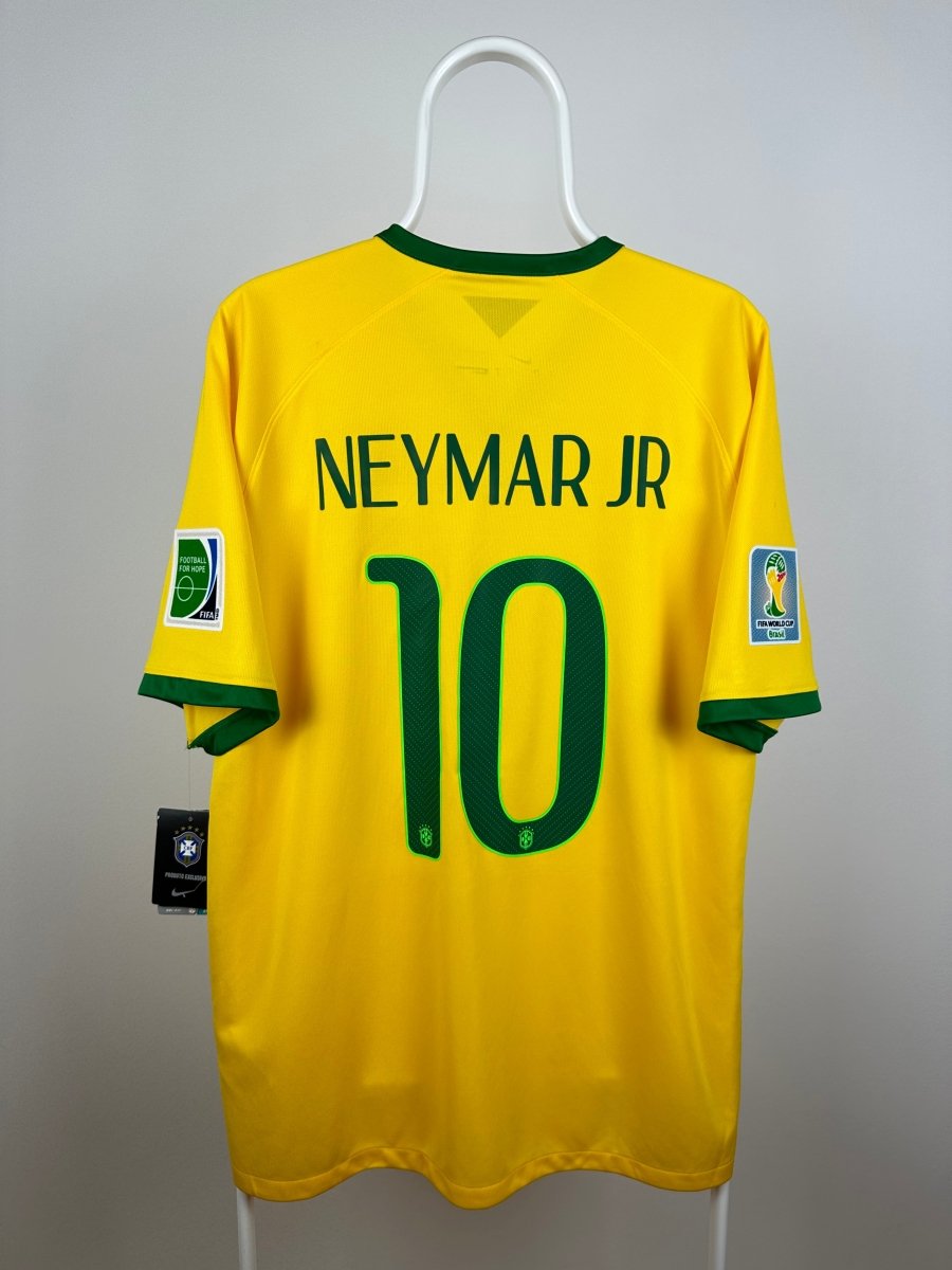 Neymar Jr. - Brasilien 2014 hjemmebane trøje XL 🇧🇷 Fodboldshoppen_dk 1