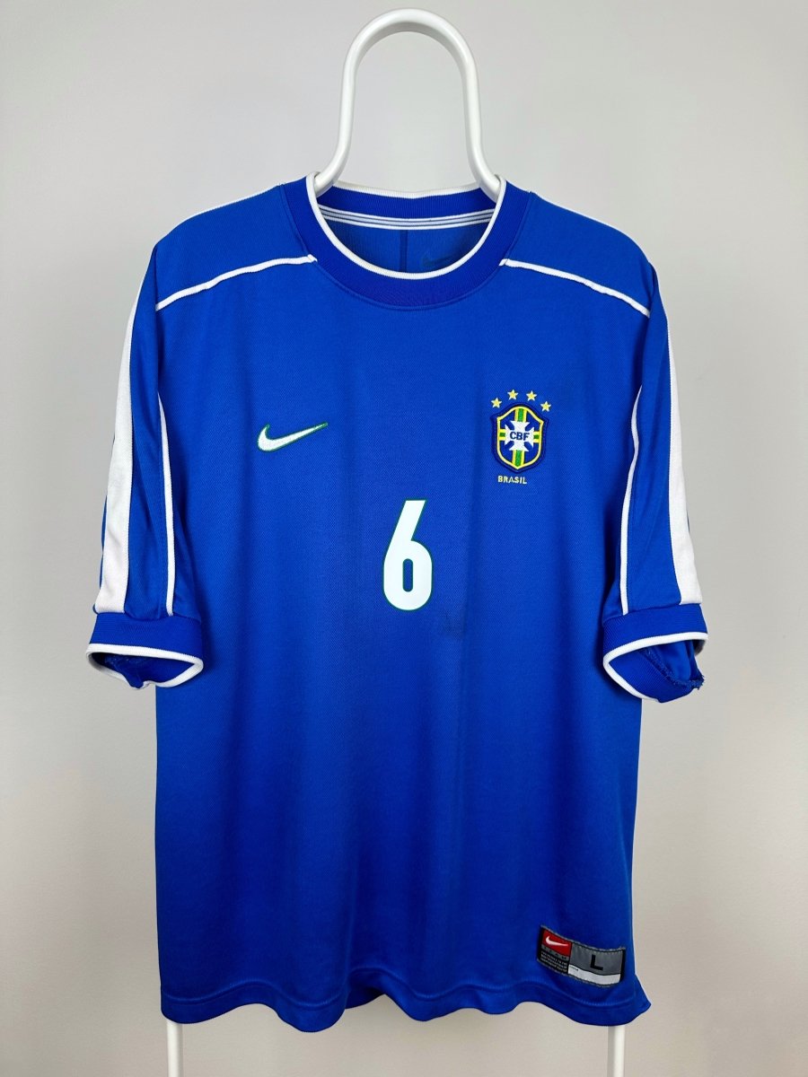 Roberto Carlos - Brasilien 1998 udebane trøje L 🇧🇷 Fodboldshoppen_dk 2