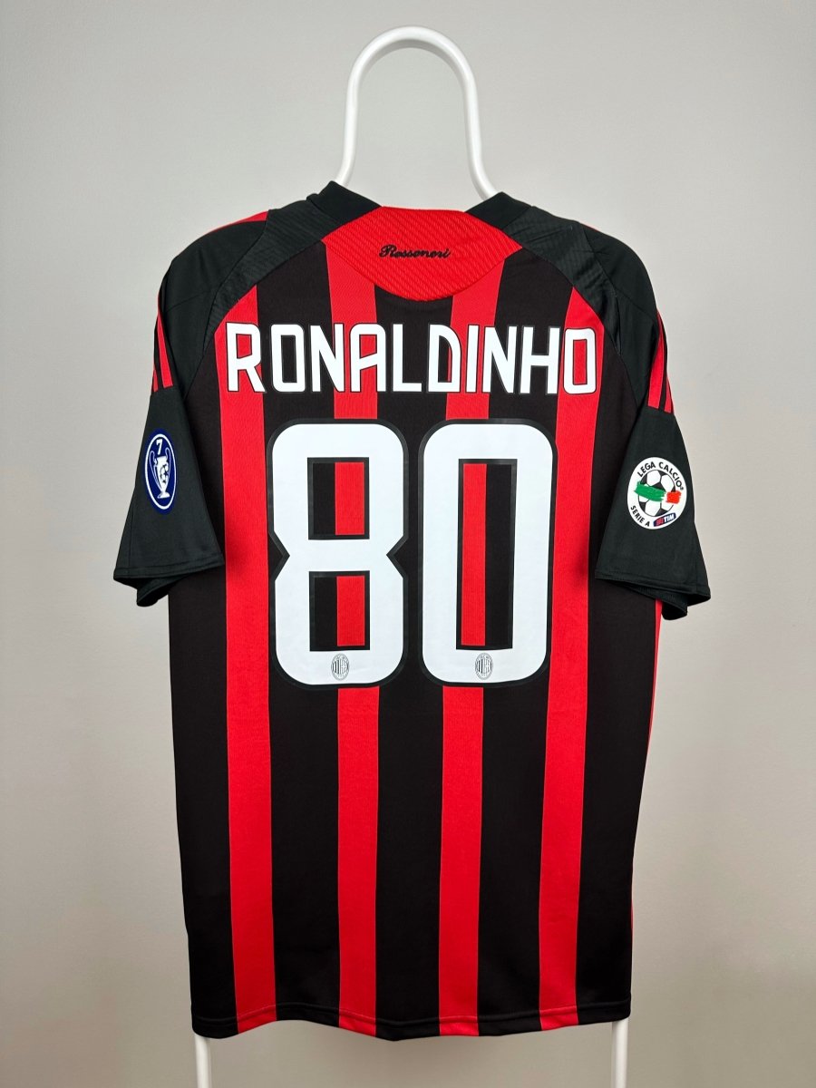 Ronaldinho - AC Milan 2008/09 hjemmebane trøje L 🇧🇷 Fodboldshoppen_dk 1