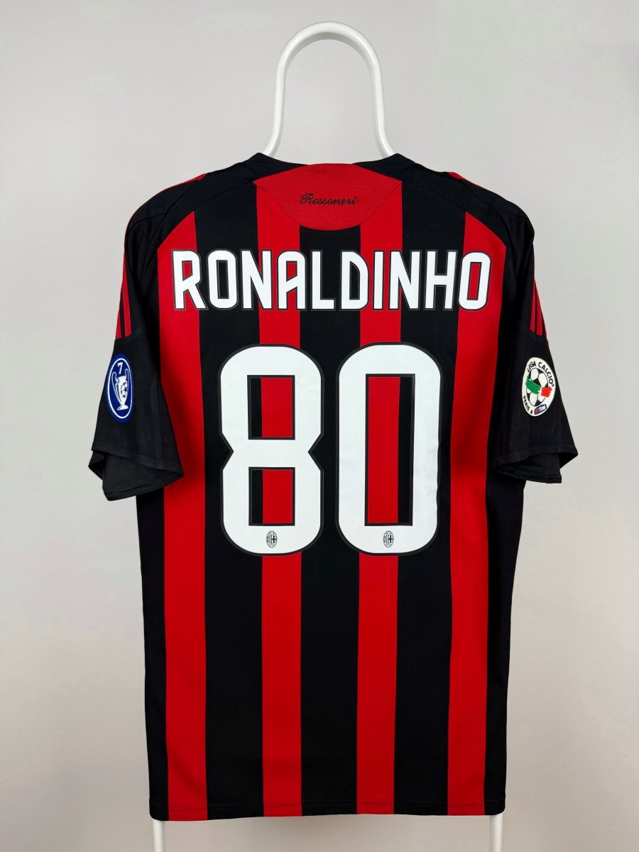 Ronaldinho - AC Milan 2008/09 hjemmebane trøje L 🇧🇷 Fodboldshoppen_dk 1