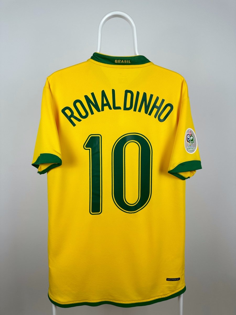 Ronaldinho - Brasilien 2006 hjemmebane trøje L 🇧🇷 Fodboldshoppen_dk 1