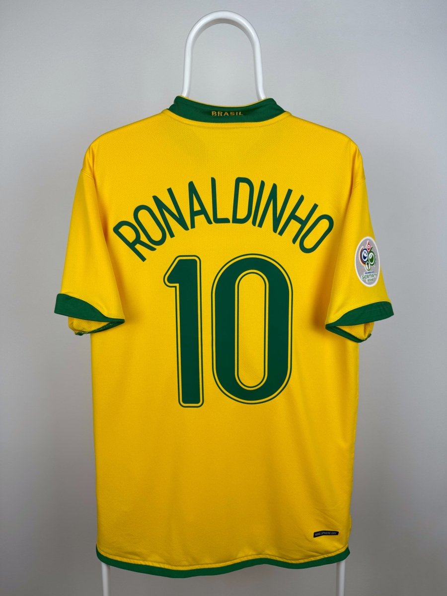 Ronaldinho - Brasilien 2006 hjemmebane trøje L 🇧🇷 Fodboldshoppen_dk 1