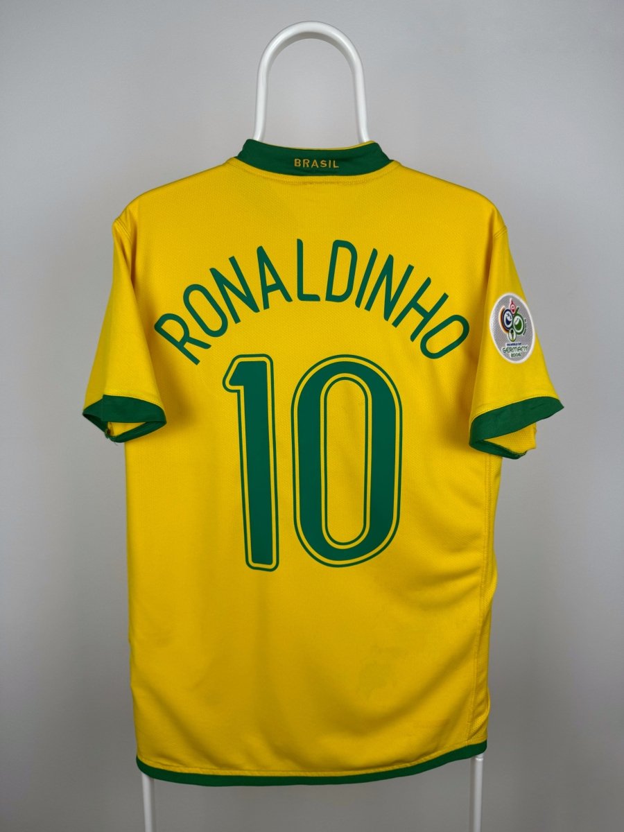Ronaldinho - Brasilien 2006 hjemmebane trøje M 🇧🇷 Fodboldshoppen_dk 1