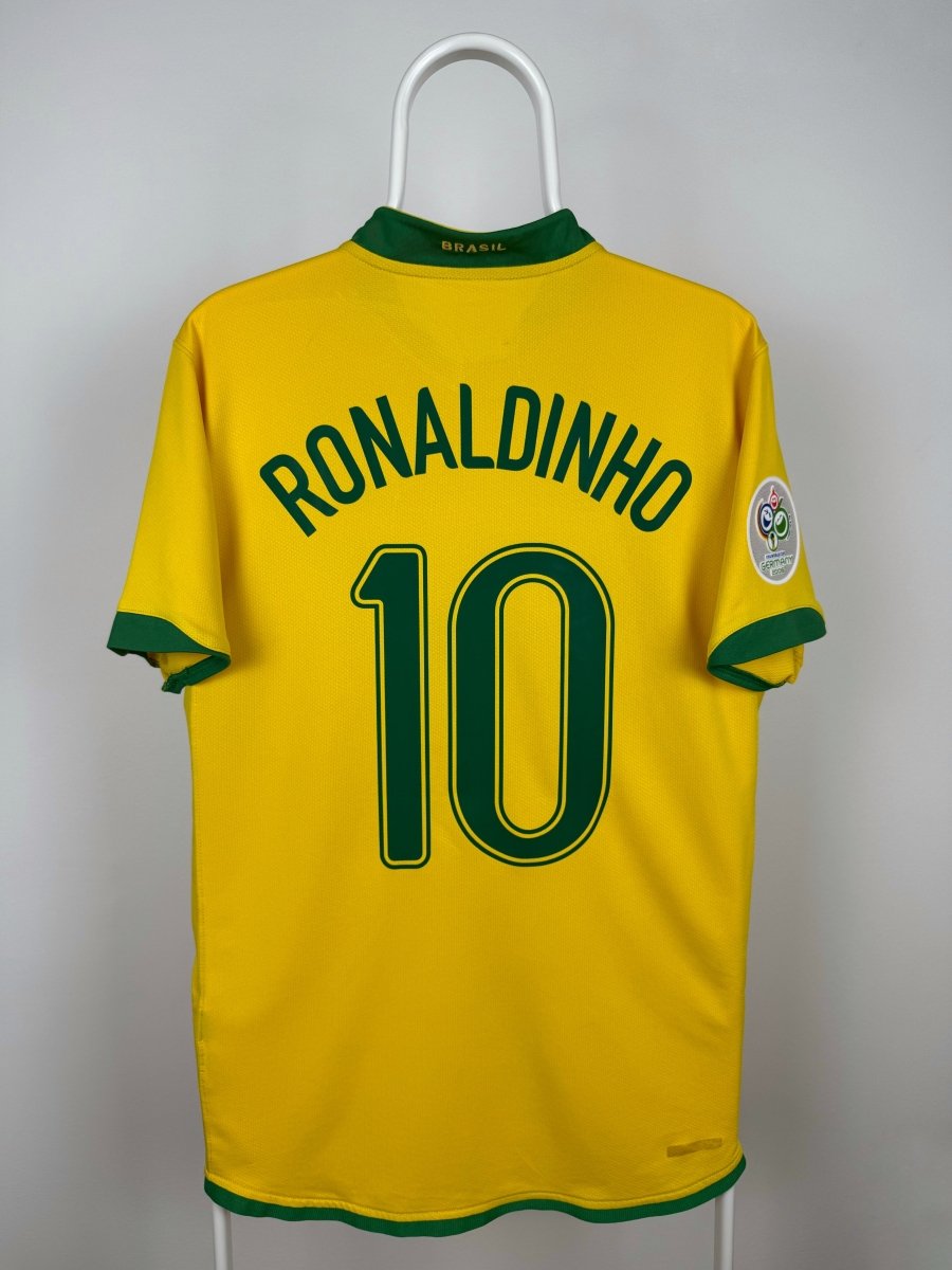 Ronaldinho - Brasilien 2006 hjemmebane trøje M 🇧🇷 Fodboldshoppen_dk 1