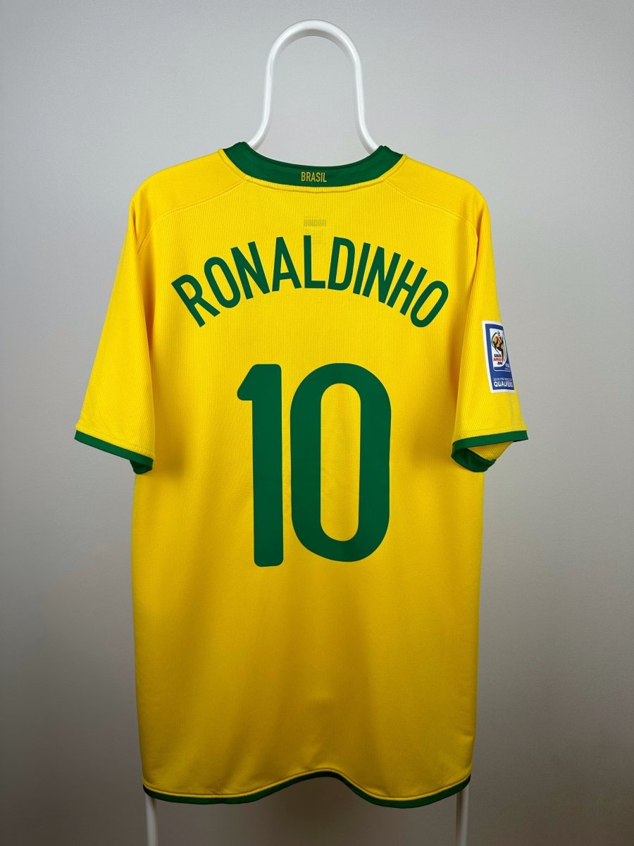 Ronaldinho - Brasilien 2008 hjemmebane trøje L 🇧🇷 Fodboldshoppen_dk 1