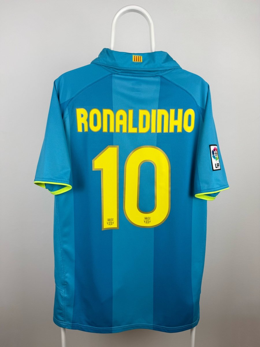 Ronaldinho - FC Barcelona 2007/08 udebane trøje L 🇧🇷 Fodboldshoppen_dk 1