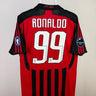 Ronaldo Nazario - AC Milan 2007/08 hjemmebane trøje M 🇧🇷 Fodboldshoppen_dk 1