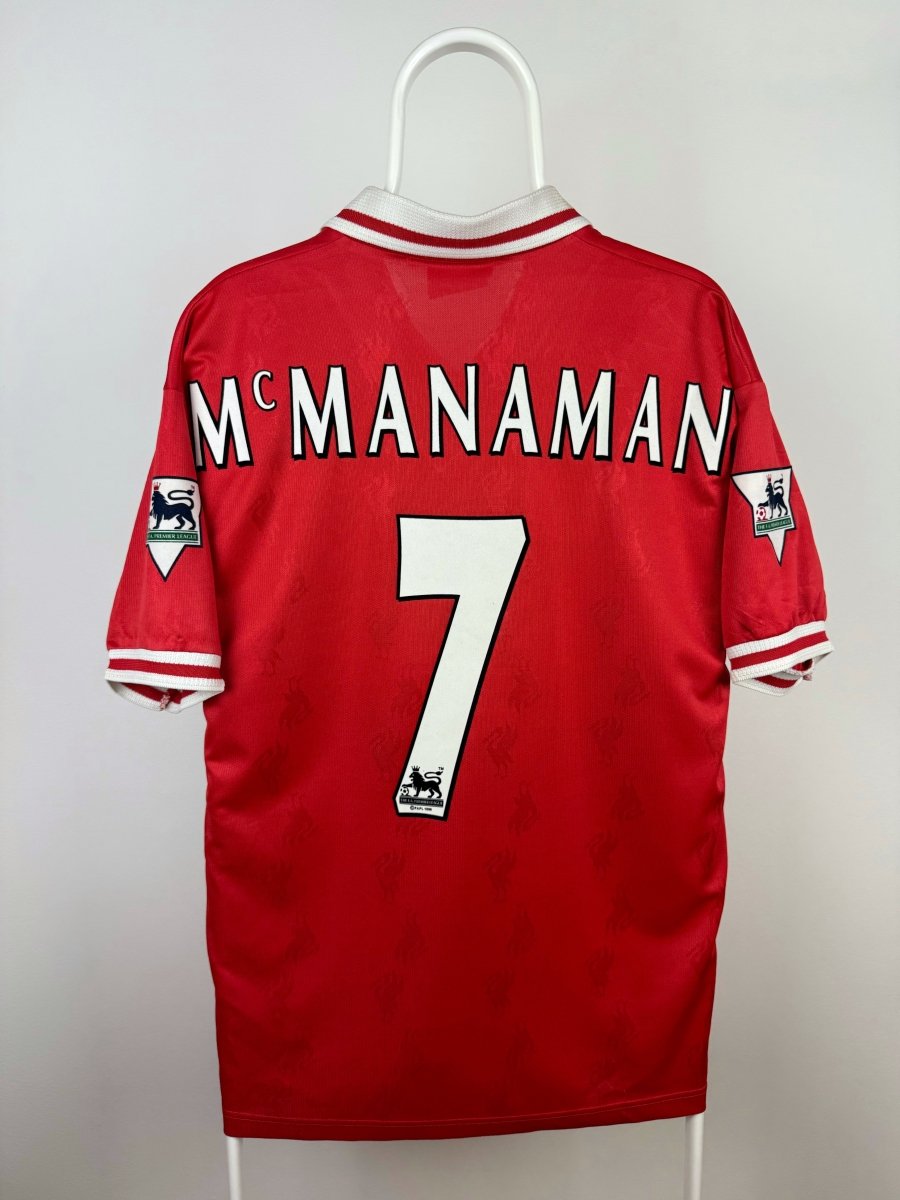 Steve McManaman - Liverpool 1996/98 hjemmebane trøje L 🏴󠁧󠁢󠁥󠁮󠁧󠁿 Fodboldshoppen_dk 1