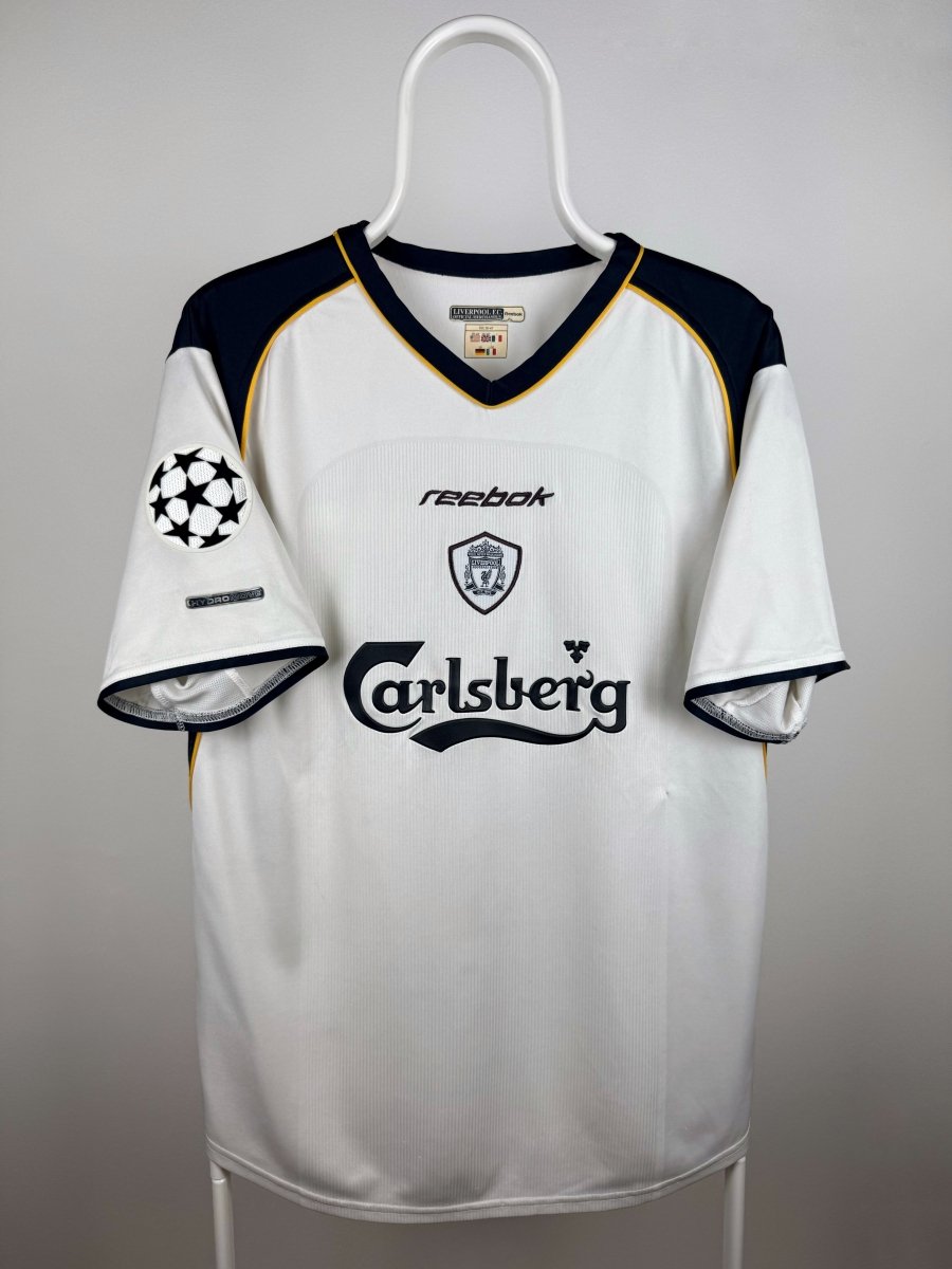 Steven Gerrard - Liverpool 2001/02 udebane trøje M 🏴󠁧󠁢󠁥󠁮󠁧󠁿 Fodboldshoppen_dk 2